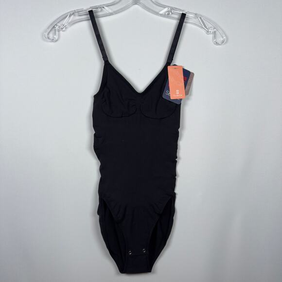 NWT FeelinGirl Women's Shapewear Tummy Control Black Bodysuit Size S/M - Picture 1 of 9
